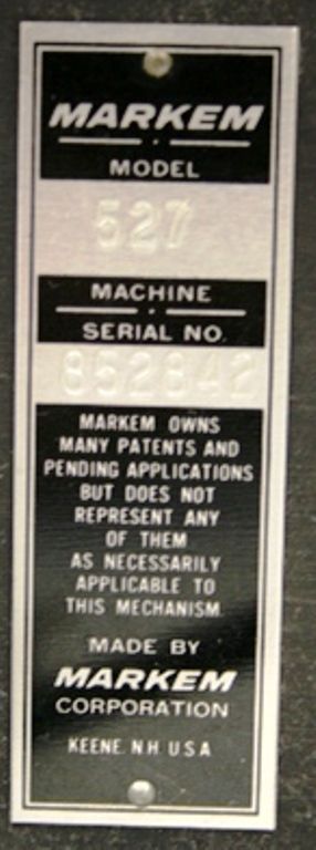 Markem 527 Automatic Offset Marking Printing Machine  