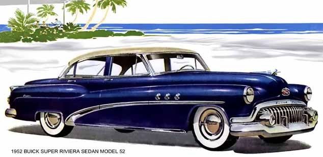 1952 BUICK SUPER ~ RIVIERA SEDAN (BLUE)MAGNET  