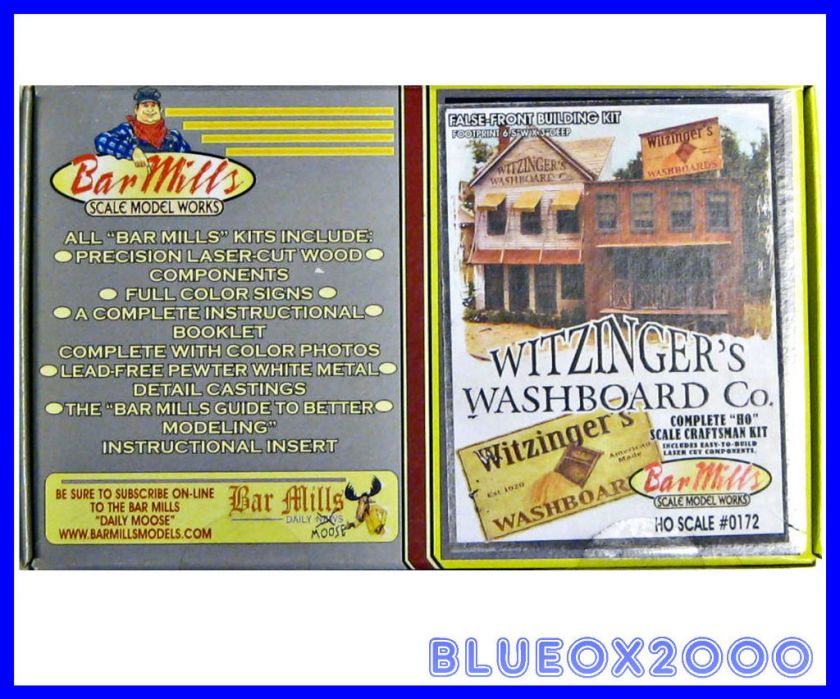 BAR MILLS HO WITZINGERS WASHBOARD CO. LASER KIT #0172  