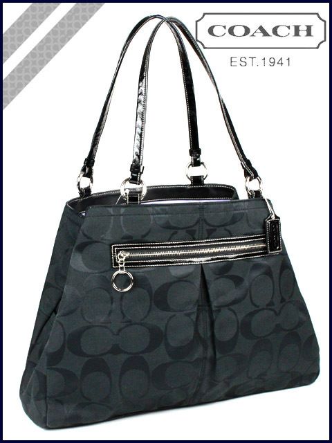 NWT COACH Gabby Signature tote carryall purse shoulder bag $298 black 