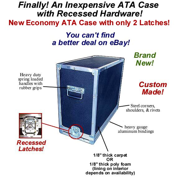 ECONOMY ATA CASE RECESSED for FENDER PRO JUNIOR AMP  