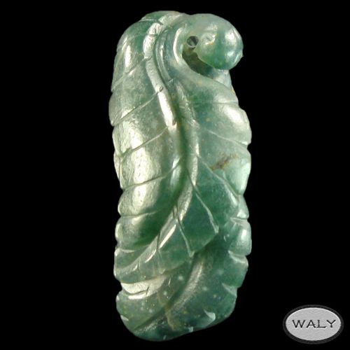 Stunning Carved Ocean Jasper Snake Pendant Bead  