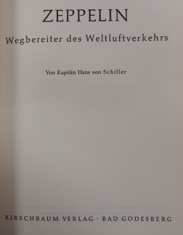 ZEPPELIN   DIRIGIBLE HISTORY BOOK by GERMAN AIRSHIP CAPTAIN HANS von 