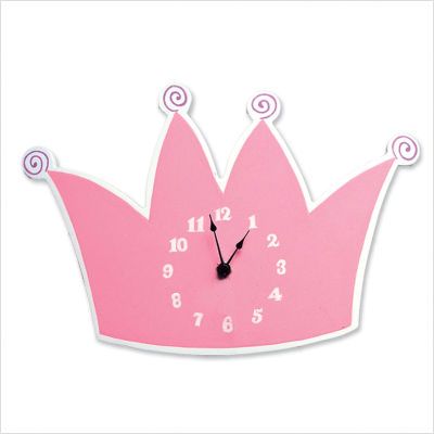   Lab Pink Star Princess Tiara Wall Clock 100324 837166008713  