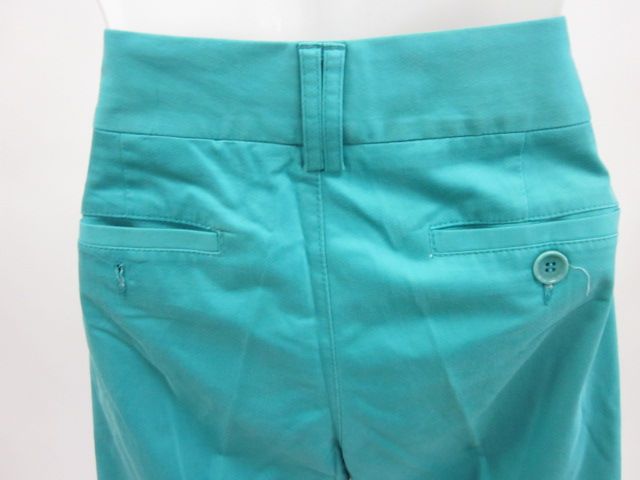 ZARA WOMAN Teal Cropped Cotton Pants Slacks Trousers 8  