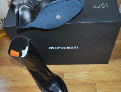 1359 New Ann Demeulemeester leather wedge boots 38 8  