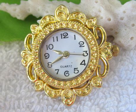 Gold Quartz Watch face SQUARE/ROUND W7311  