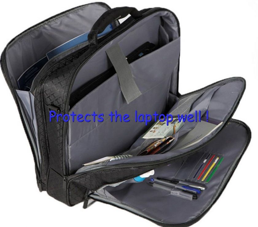 19 laptop case 17.3 wide screen black business briefcase bag 