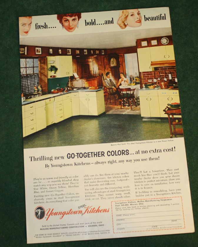 Vintage 1955 Youngstown Steel Kitchen Ad Nat Geo  