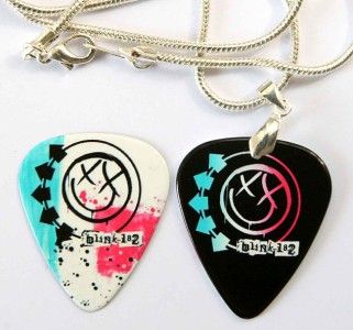 Blink 182 Guitar Pick Necklace + Free Matching Plectrum  