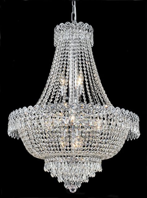 24 Hanging Light Fixture Pendant Crystal Chandelier CH  