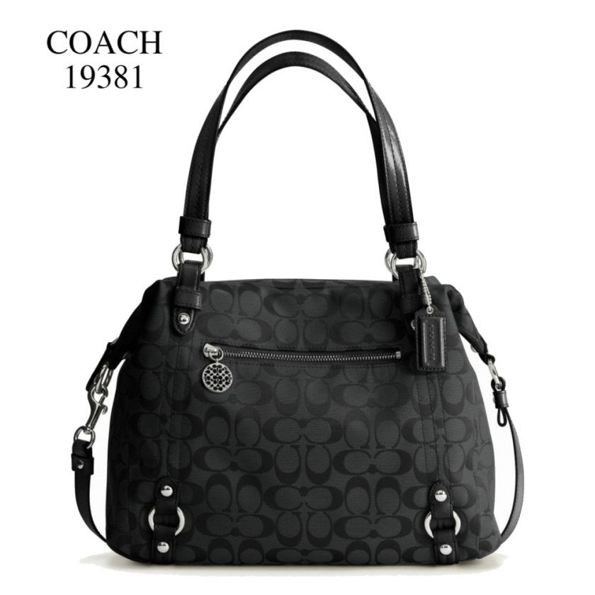   COACH BLACK SIGNATURE ALEXANDRA CROSSBODY SHOULDER BAG   19381  