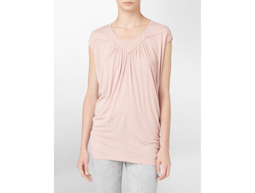 calvin klein draped yoke top womens  