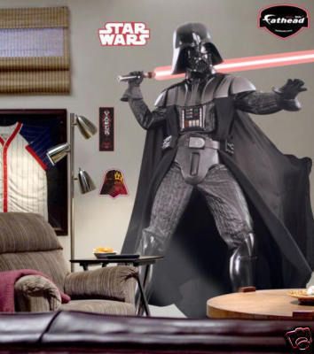 DARTH VADER Star Wars Fathead (compare Yoda) HUGE 6 ft  