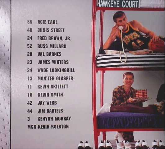   Of Iowa Hawkeyes Basketball Poster 1992   1993 KRNA Dream Team  