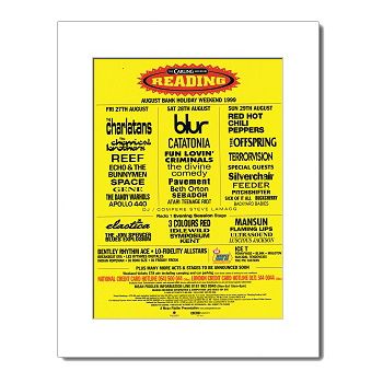 READING FESTIVAL 1995   Neil Young   Matted Mini Poster  