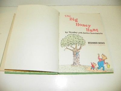 1962 The Big Honey Hunt Berenstain HC/DJ 1st Edtion  