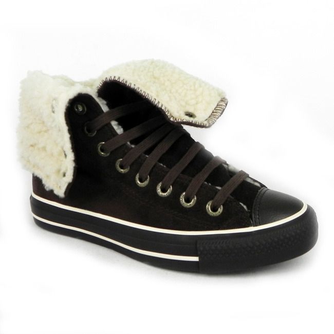 Converse Womens Hi Top Trainers Womens Fur Winter Boots   Choco UK 5 