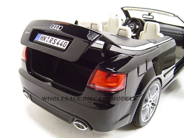 2008 AUDI RS4 CONVERTIBLE BLACK 118 DIECAST MODEL CAR BY MAISTO 31147 