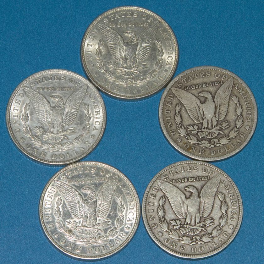   Lot 1887 1889 1891 1896 1902 p Morgan collectible cc E82 )  