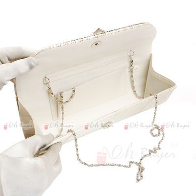 Elegant women Wedding Evening Purse bridal Clutch bag with chain 4 