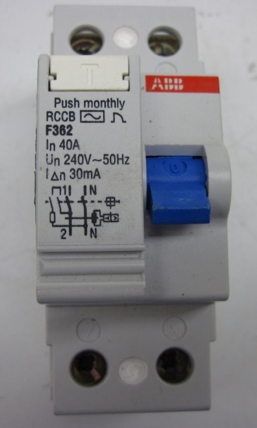 ABB CIRCUIT BREAKER F362 40A 240V~50Hz 30mA  