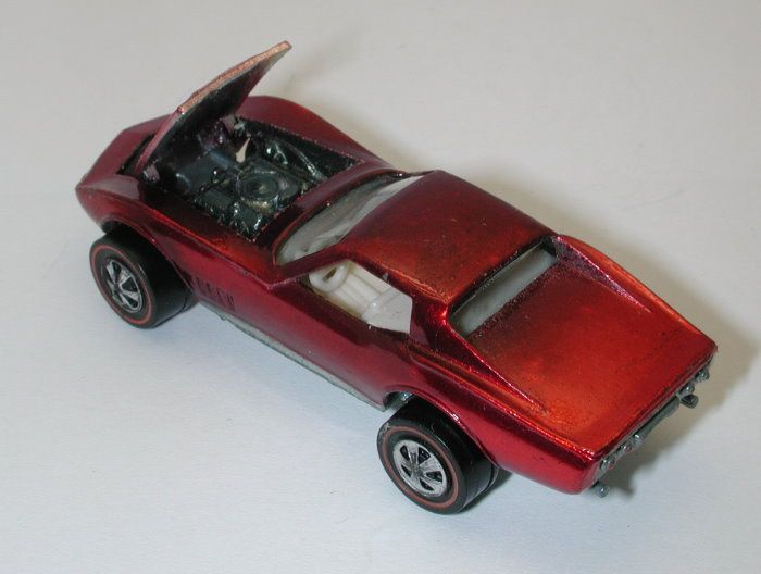 Redline Hotwheels Red 1968 Custom Corvette  