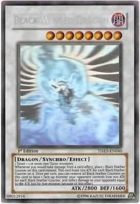 1x NM Black Winged Dragon   Ghost Rare   TSHD EN040   Ghost Rare   1st 