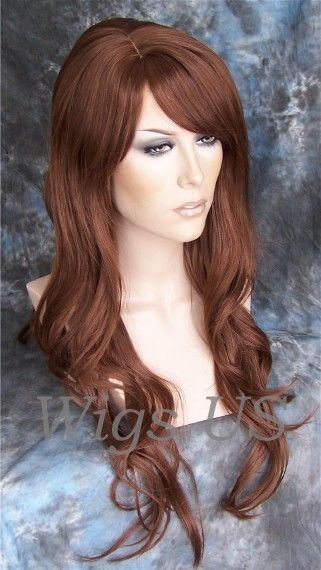 Wigs Auburn Skin Side Part Extra Long Wig US Seller  