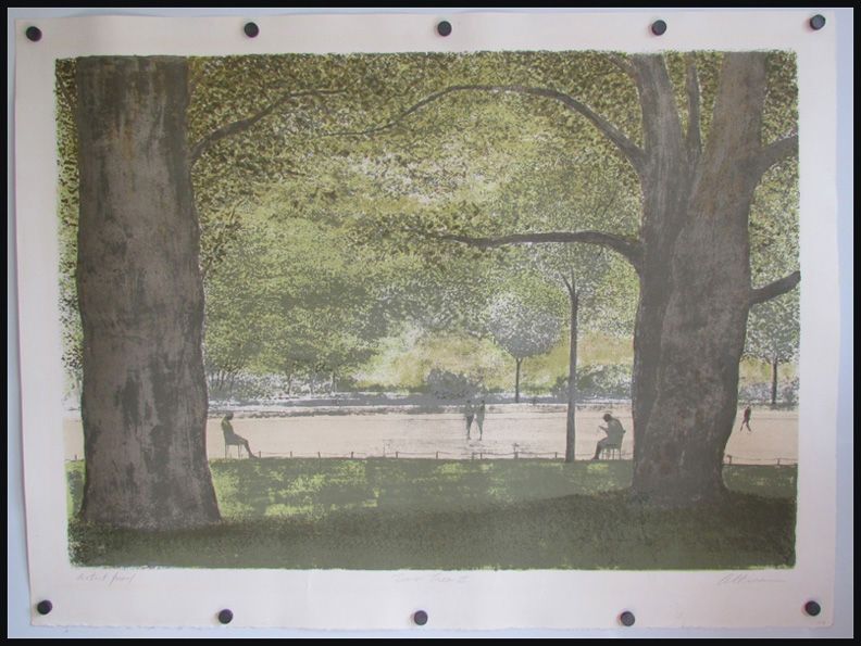 Harold Altman 1924 2003 Listed Aquatint * Trees II *  