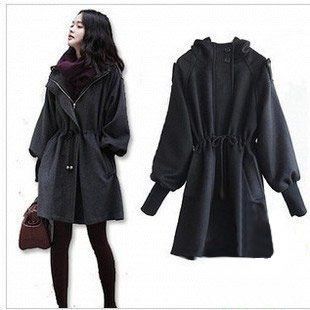 New Women Wool Coat Hoodie coat poncho windbreaker cape overcoat 