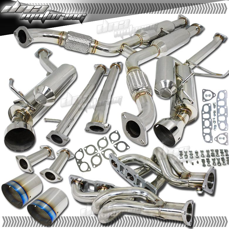 HI POWER 350Z/G35 Z33/SKYLINE FULL EXHAUST SYSTEM DUAL CATBACK+HEADER 