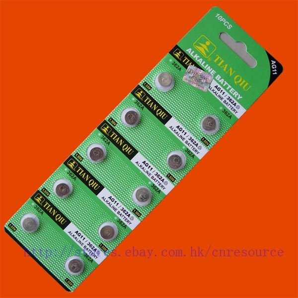 10PCS AG11 LR721 362 SR721SW alkaline battery FREESHIP  