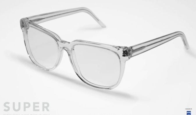   Super Sunglasses People Crystal Clear 381   $147 Retail  