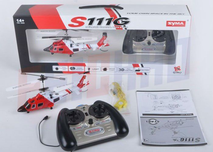 F01949 3CH 3.5CH Syma S111G Coast Guard MH 68A Infrared I/R RC Heli 