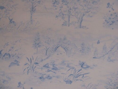 Wilmington Prints SIMPLE NATURE Blue Toile yards  