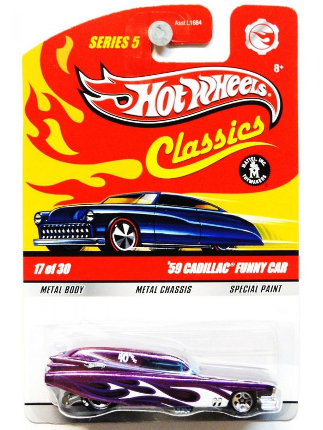   WHEELS CLASSICS SERIES 5 59 CADILLAC FUNNY CAR 17/30 DIE CAST  