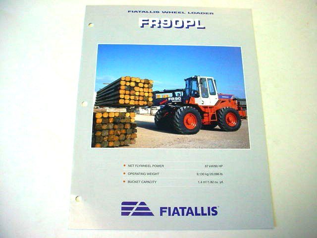 Fiat Allis FR90PL & FR100 Wheel Loader Brochures  