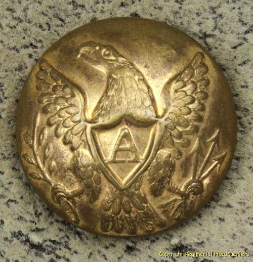 CIVIL WAR UNION ARTILLERY OVERCOAT BUTTON NON DUG HORSTMANN & ALLIEN 