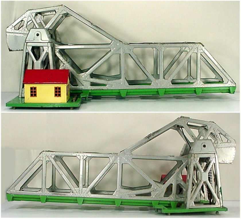 LIONEL O GAUGE No. 313 OPERATING BASCULE BRIDGE  