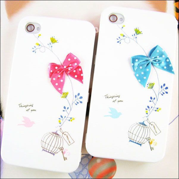 APPLE IPHONE 4G Hard Plastic Case Cover BIRDCAGE +Clean  