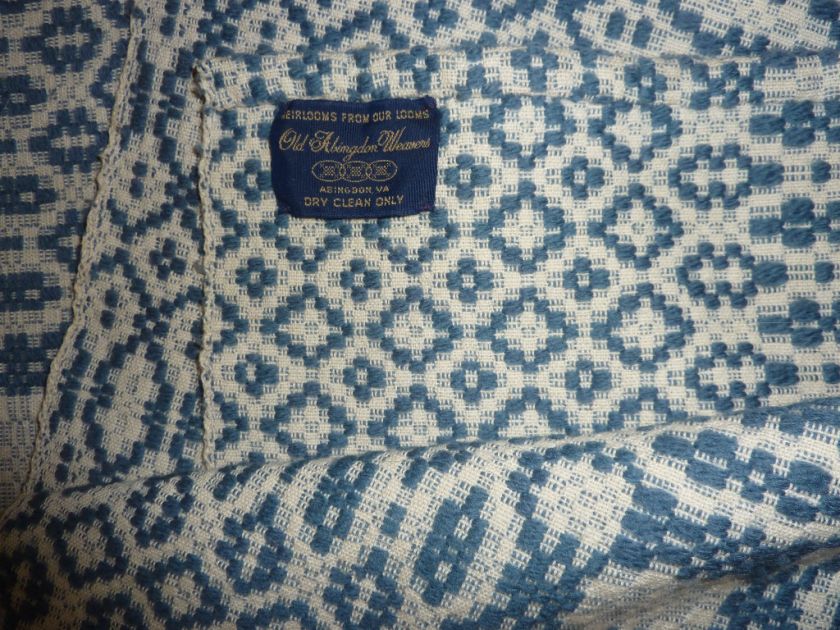 Abingdon Weavers coverlet bedspread Full /Queen THREE WEAVERS  
