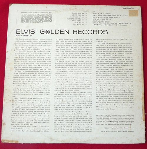 ELVIS golden records 1958 LP RCA TOP DOG Victor dg VG++  