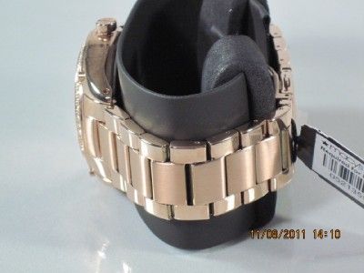 Armani Exchange Watch, Womens Rose Gold Stainless Steel Bracelet 