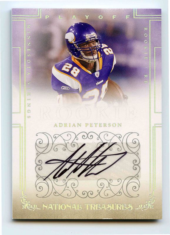 Adrian Peterson 2007 National Treasures Silver RC Auto x/49  