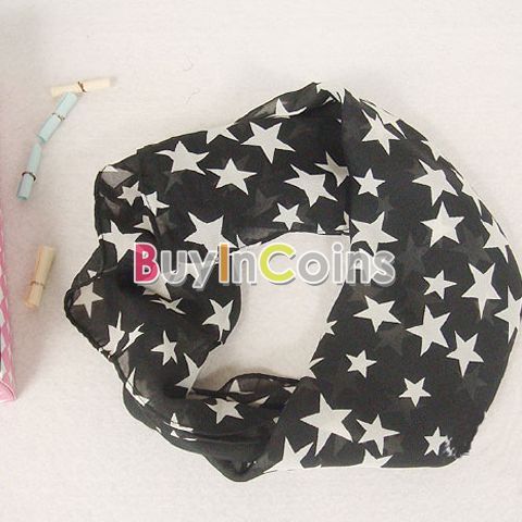   Stars Women Fashion Soft Chiffon Neck Warm Kerchief Scarf Wrap  