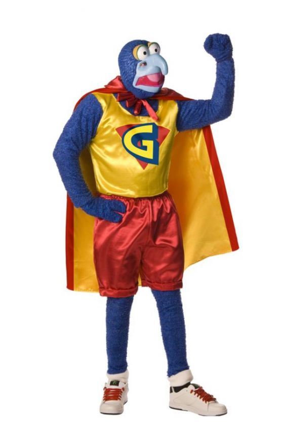 THE MUPPETS GONZO ADULT COSTUME Male Halloween Mens Funny Mascot 