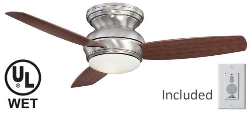 44 TRADITIONAL CONCEPT PEWTER Hugger Flushmount Ceiling Fan Minka 