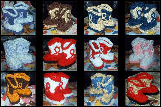 Boutique Kneat Heaven Crochet Cowboy Boots Baby Booties  