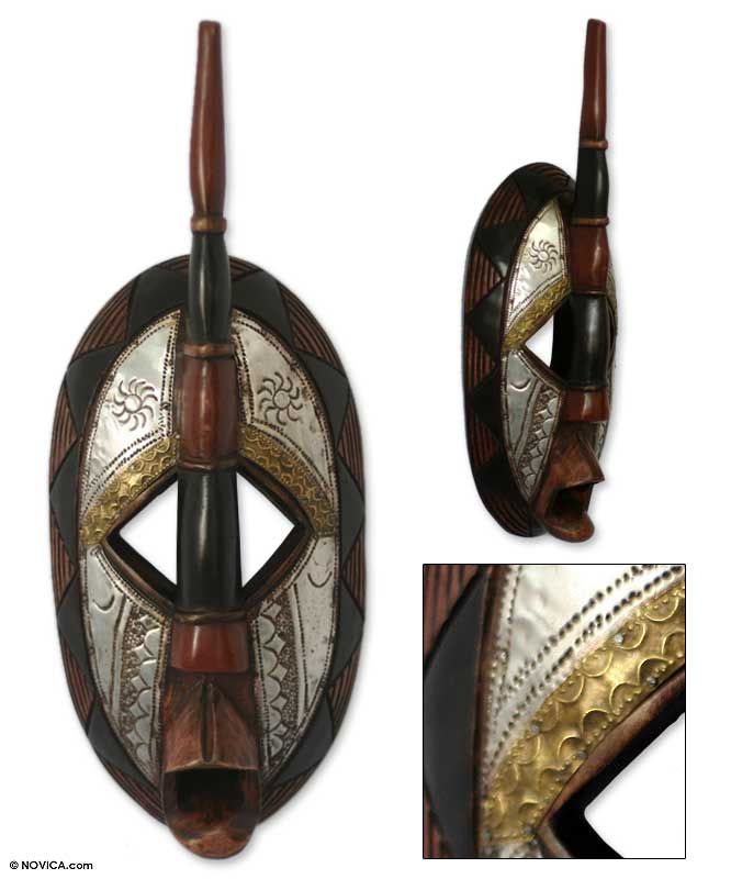 BOBO CHIEFTAIN~~Burkina Faso Art African Mask~~NOVICA  